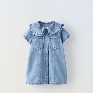 ZARA Denim Collard Dress